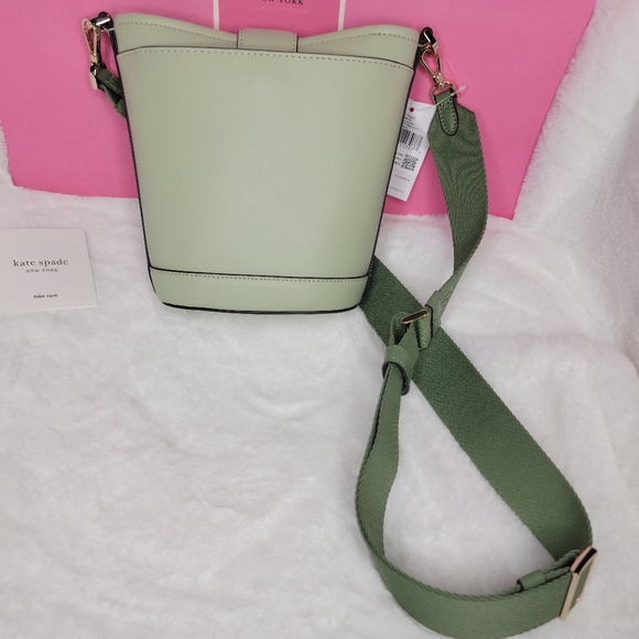 NWT Kate Spade Audrey Mini Bucket Crossbody Bag, Sage Green - Picture 7 of 14